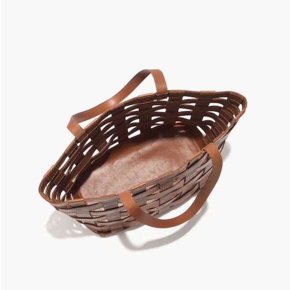 Madewell Medium Brown Transport Tote: Basketweave Edition - Picture 2 of 8